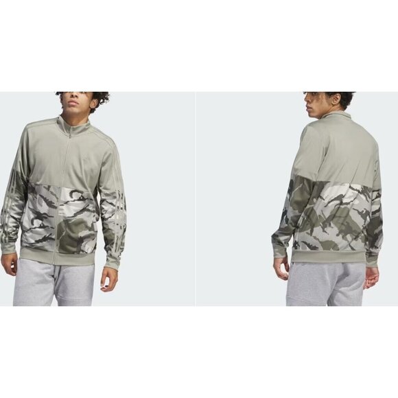 Adidas IT0558 Camo Tricot Track Jacket Silver Pebble ( S )